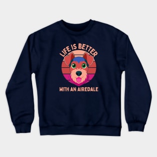 Airedale Terrier Mom Dad Crewneck Sweatshirt